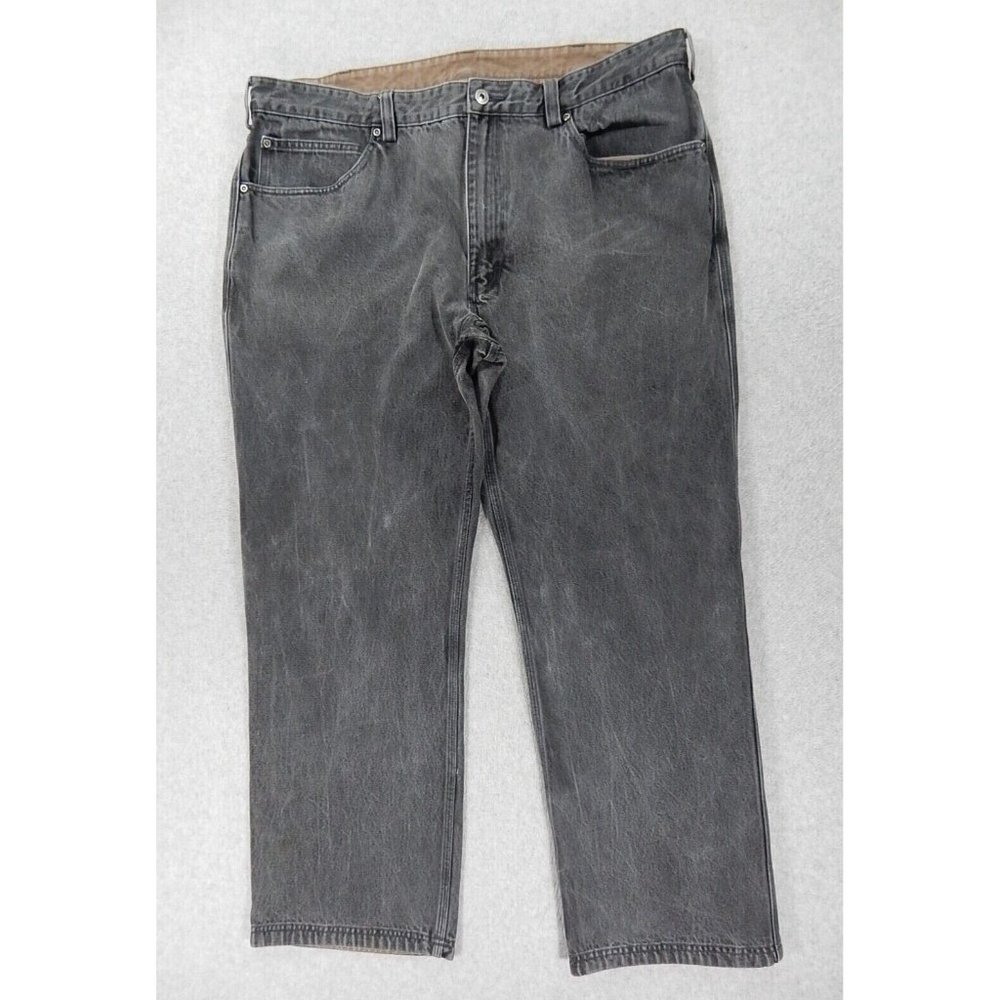 Duluth Trading Co 5‎ Pocket Heavy Work Jeans (Men's 40x31) Faded Black/Gray